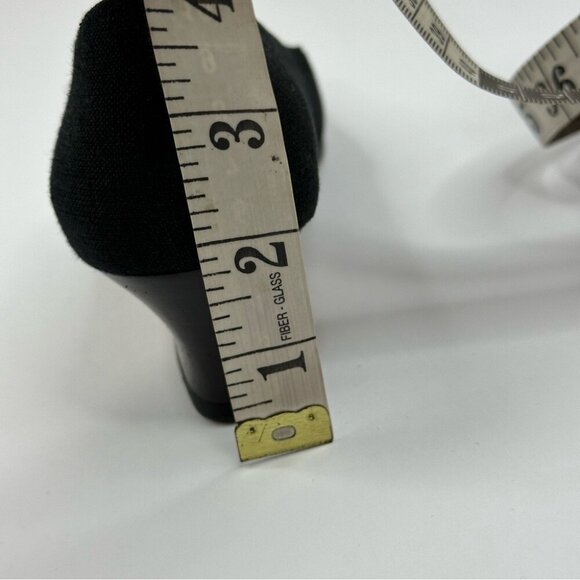 Salvatore Ferragamo Women’s Black Canvas Block Heel Designer Heels US 6.5 AA - Picture 16 of 16